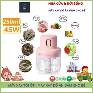 🏆Siêu Giảm Giá🏆 Máy Xay Mini Sạc Điện Cầm Tay, Xay Thịt, Xay Đồ Ăn Dặm Cho Bé, Gia Vị, Ớt Siêu Tiện Dụng GiaDungTC
