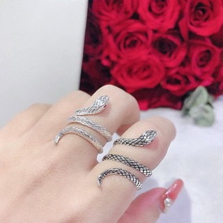Cặp nhẫn rắn bạc