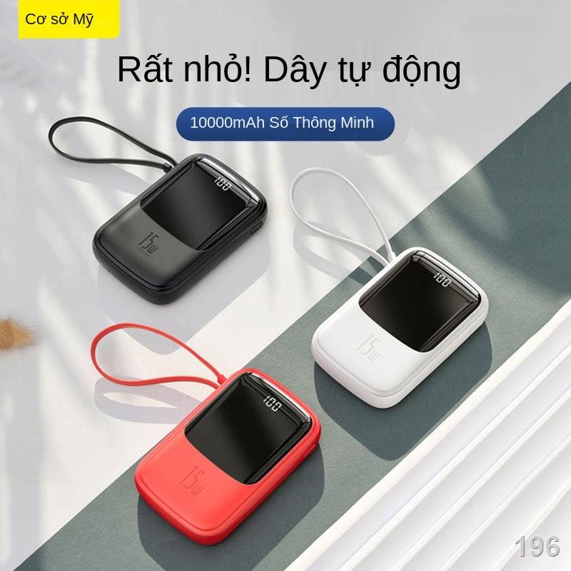 TCáp riêng Baseus Ngân hàng điện 15W nhỏ công suất lớn hai chiều sạc nhanh dự phòng di động 10000mAh