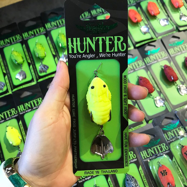 [SIÊU HOT] Mồi lure V4 HUNTER Thái Lan, mồi nhái hơi câu lure cá lóc, cá quả, cá chẽm