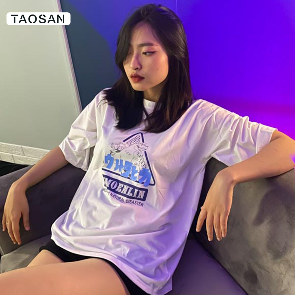 [TẶNG BẠN 1C KHÂUTRANG NHÉ] Áo phông tay lỡ nữ form rộng hình Godzilla chất thun mềm mịn, unisex nam Taosan | BigBuy360 - bigbuy360.vn