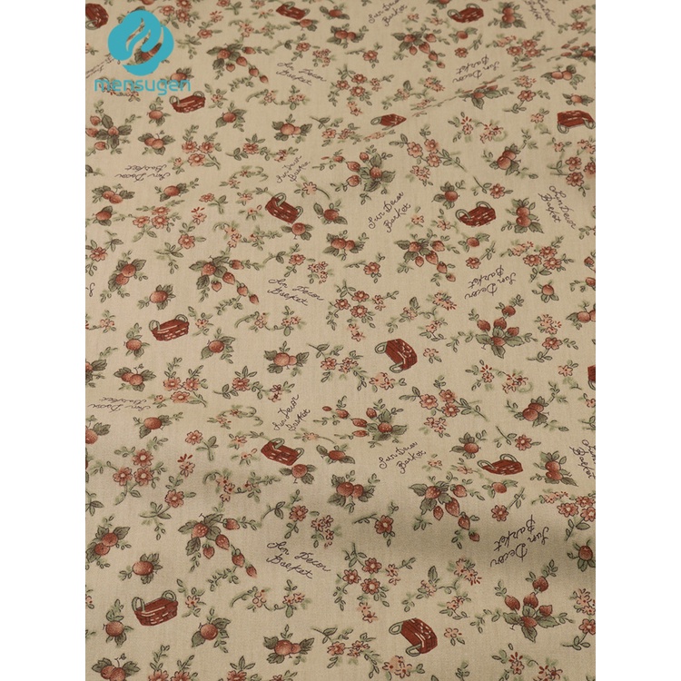Vải cotton 160cm / 60 '' Họa Tiết Dâu Tây / Việt Quất Phong Cách vintage