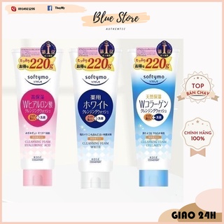 Sữa rửa mặt KOSE Softymo Nội Địa Nhật KOSE Hyaluronic acid collagen white- 220g
