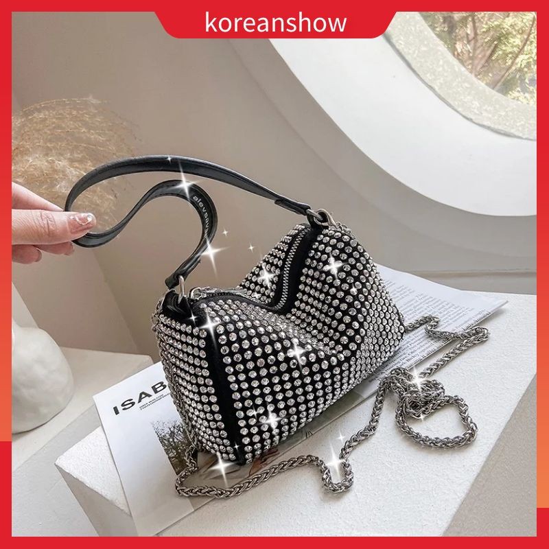 Thời Trang Giá Rẻ Túi Da Đeo Chéo Hộp Vuông Dây Xích Túi Xách Nữ Đẹp Hàn Quốc