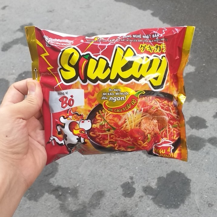 Mì SiuKay 7 cấp độ ( vị bò 127g hải sản 128g)