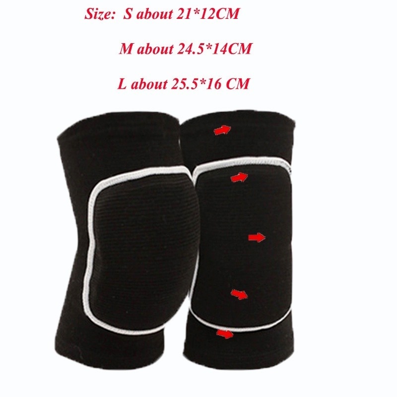 1 Cặp Đệm Đầu Gối Bằng Xốp Co Giãn Hỗ Trợ Đầu Gối Khi Chơi Thể Thao/Nhảy Múa