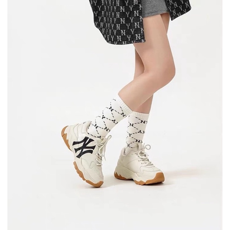 Giày MLB BigBall Chunky A  Giày Sneaker thể thao nam nữ NY Đế Gum chính hãng New York Yankees