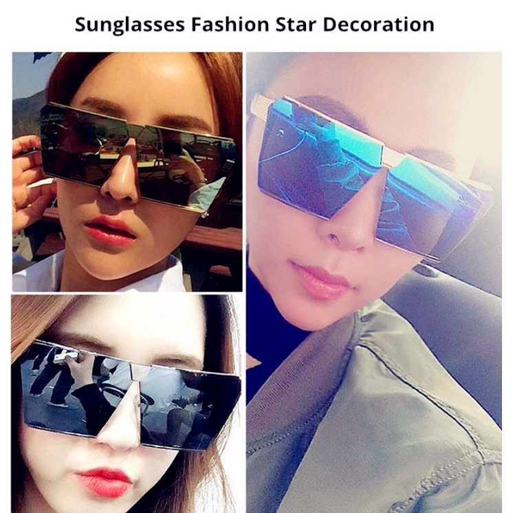 Kím mát gọng hình vuông cỡ lớn phong cách phương Tây cho nam nữ