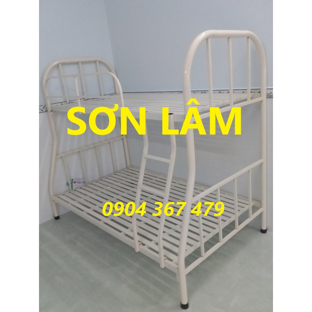 GIƯỜNG TẦNG SẮT TRÒN - NGANG 1M2 x 1M - GIÁ XƯỞNG