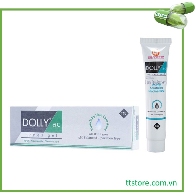 Gel ngừa mụn, giảm thâm, kiểm soát nhờn DOLLY AC ACNES GEL 15g [doly ac, megaduo]