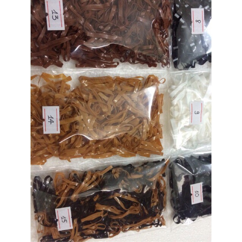 SALE DEAL 1K CÂN CHÍNH XÁC chia sẵn túi dây cột tóc nhiều màu thun chun nịt buộc tóc 30gr 10gr 20gr