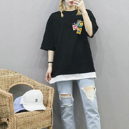 Áo thun nam cổ tròn tay lỡ unisex đẹp giá rẻ TA36