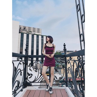 Váy ôm body tím mận