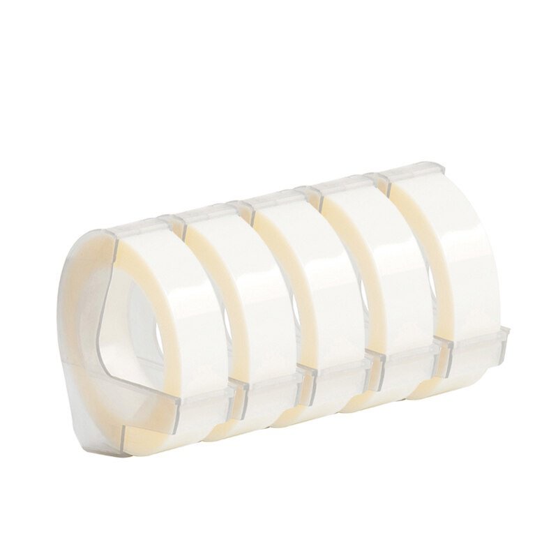 Bộ 5 Cuộn Băng Dính 3D Nhiều Màu 9mm Tương Thích Dymo 1610 / 12965 / 1880 Motex E101