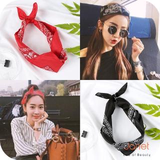 Băng Đô Vải Lanh Cotton Bản Rộng Họa Tiết Sọc Caro Đa Năng Phong Cách Retro
