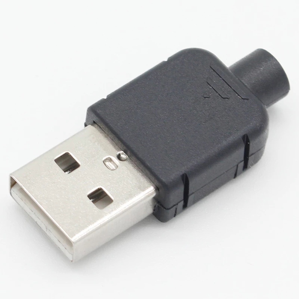 Đầu Nối Usb 2.0 4 Chấu Bằng Nhựa Màu Đen
