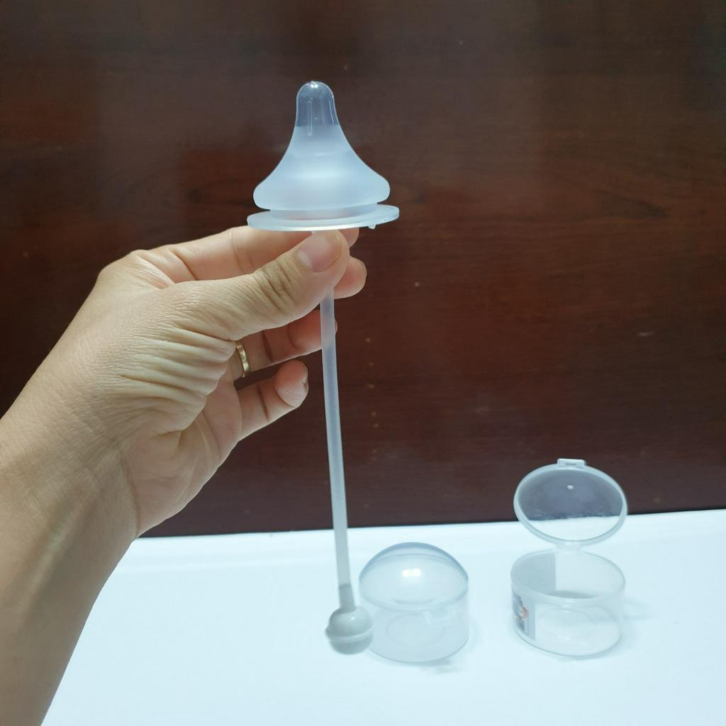Ống hút thẳng cho bình sữa cổ rộng Moyuum, Grosmimi, Pigeon cho bé từ 6 tháng