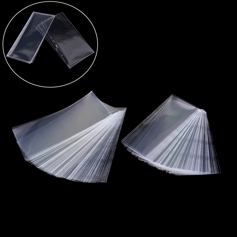 Bộ 100 túi nhựa trong suốt bảo vệ tiền giấy 8.5x17.5cm