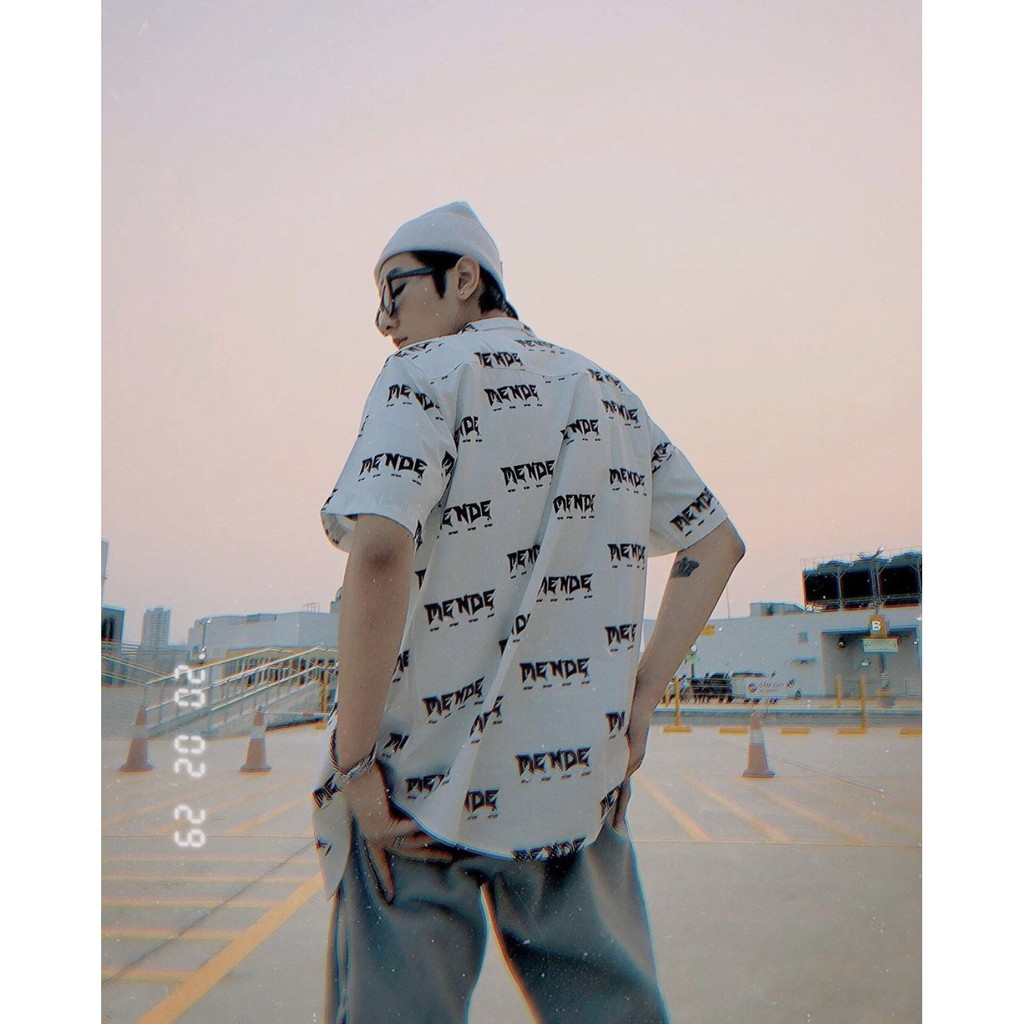 Áo Sơ Mi Unisex Form Rộng Nam Nữ Họa Tiết Chữ MENDE, Sơ Mi Nam Nữ Voan Chiffon mềm mịn, thoáng mát | BigBuy360 - bigbuy360.vn