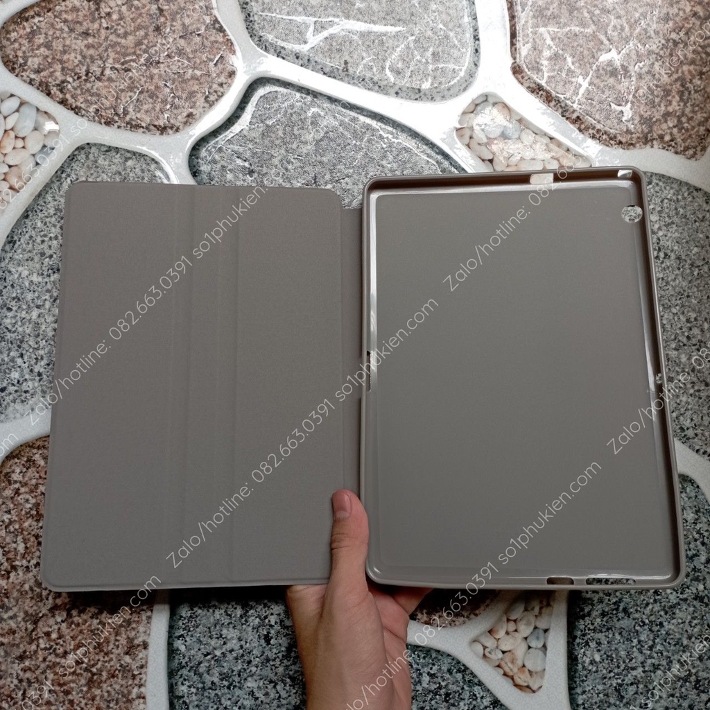 Bao da Huawei T3 (10 inch) da vải cực chất, mặt trong da mịn, chống xem phim, ốp silicon bền đẹp