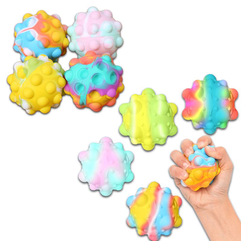 Pop it Fidget Toy Virus Ball Push Bubble Sensory Stress Relief Family Kid Game Decompression Ball Stress Relief