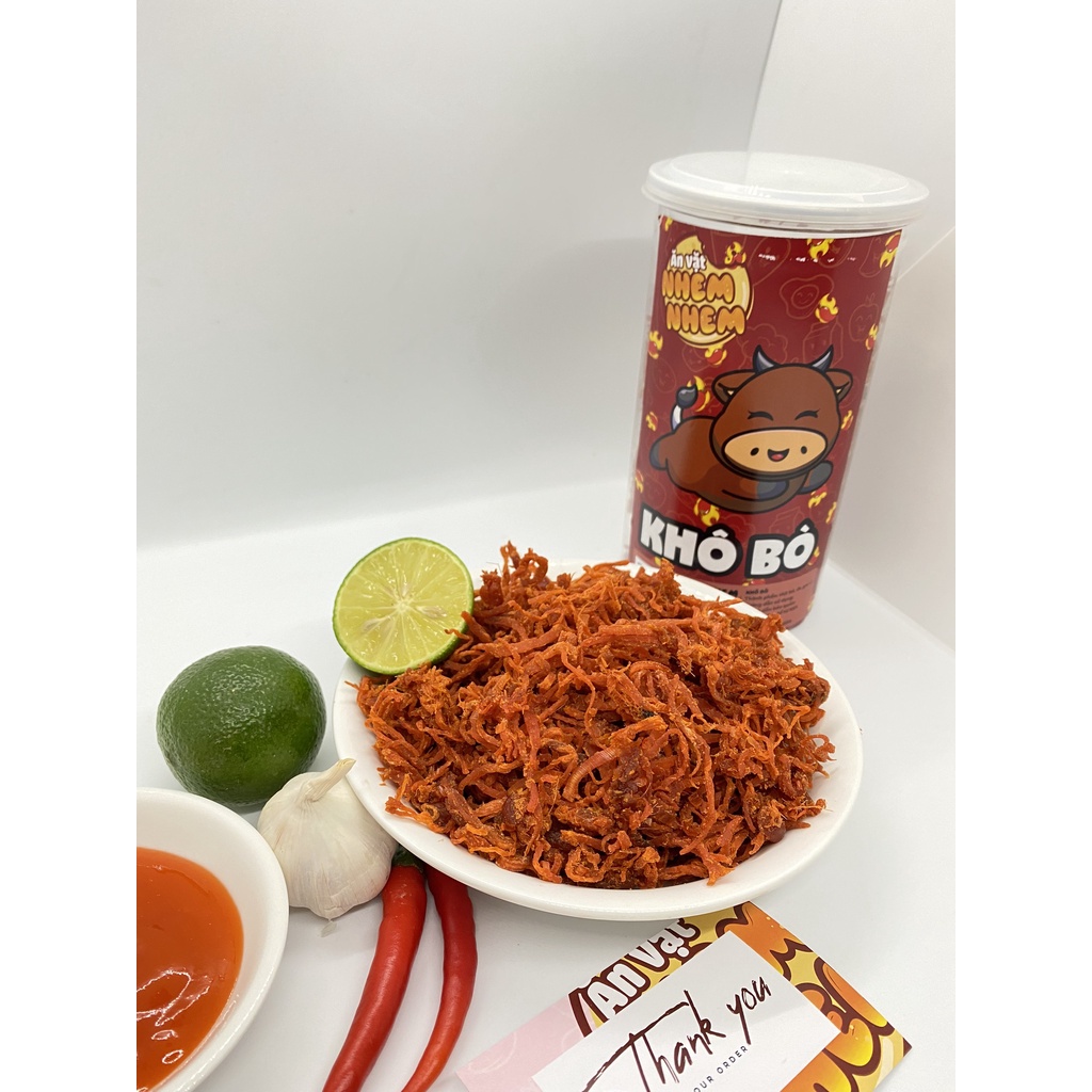 Khô bò sợi Nhem Nhem 300g Đồ ăn vặt Hà Nội vừa rẻ vừa ngon | BigBuy360 - bigbuy360.vn