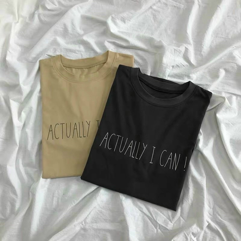 Áo thun thời trang unisex ACTULLY I CAN