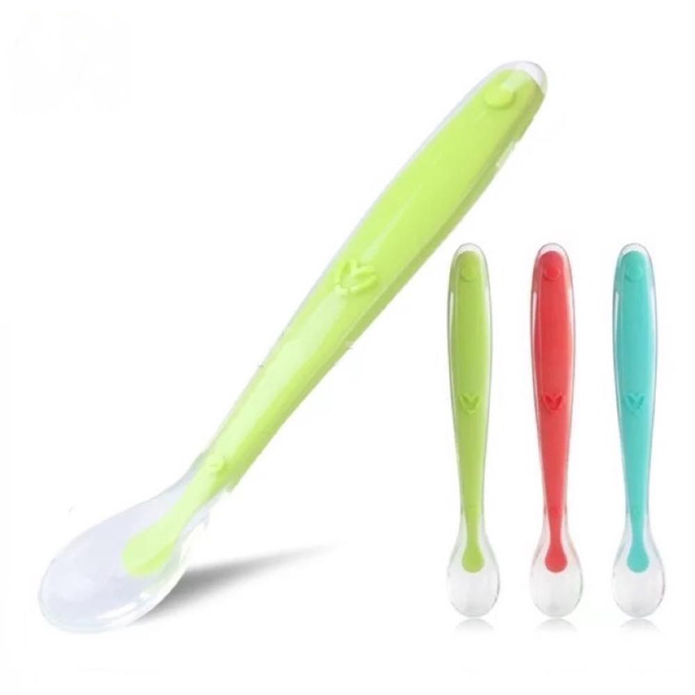 Muỗng thìa ăn dặm cho bé silicone dẻo an toàn tiện lợi nhiều màu THIA02