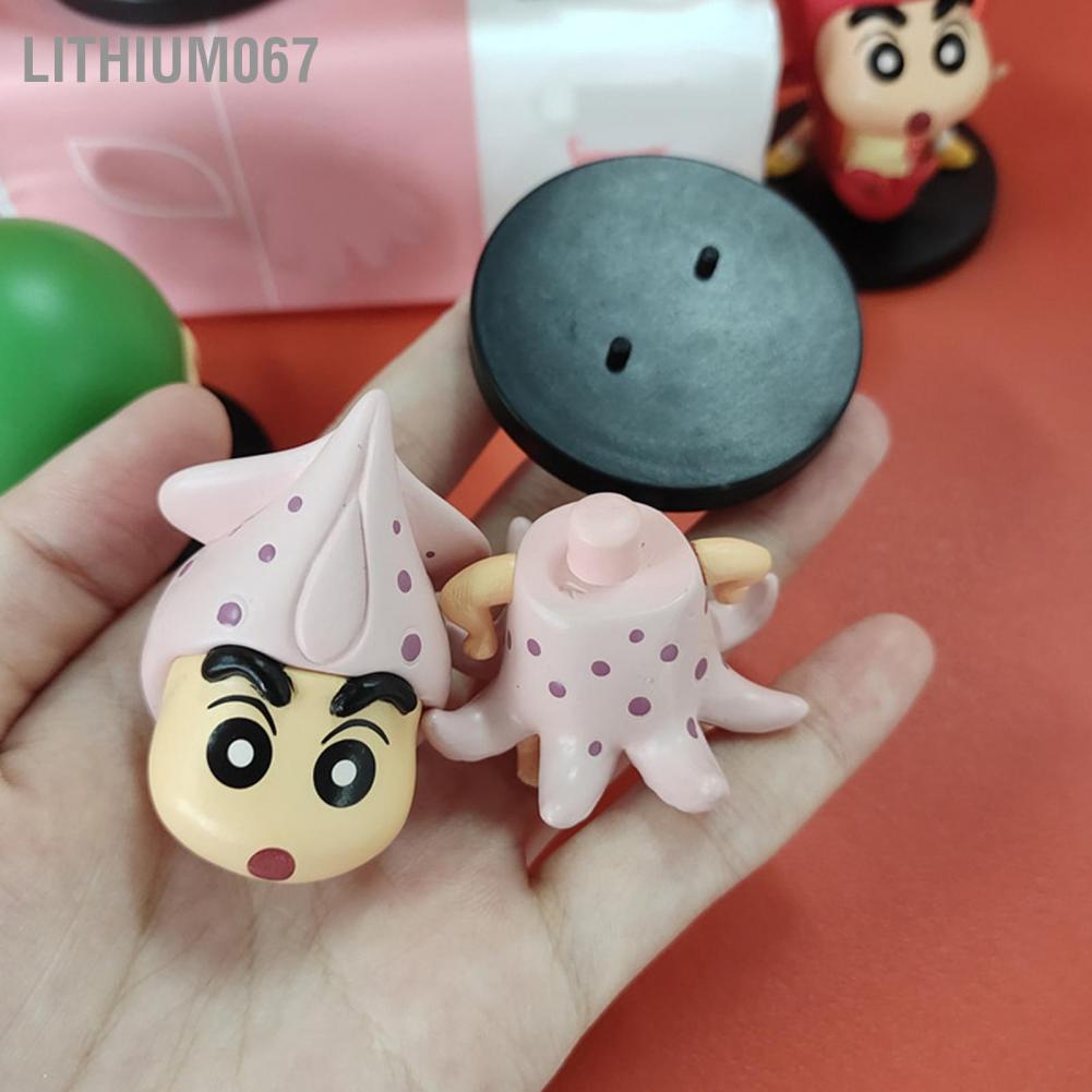 Lithium067 6 cái Búp Bê Hình Chủ Đề Anime Phong Cách Dễ Thương Nhỏ Thân Thiện Với Môi Trường Chất Liệu PVC Đồ Chơi Trang Trí Cho Trẻ Em