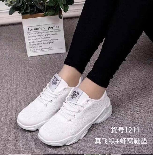 Giày Sneaker nữ Cổ Chun 5P QC Cao Cấp - Full Size 36-40