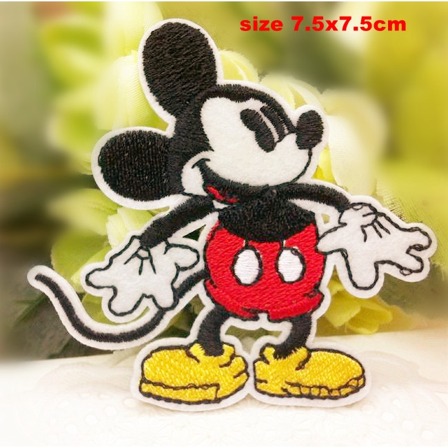 Miếng Dán Ủi Thêu Hình mickey minnie Trang Trí Quần Áo diy