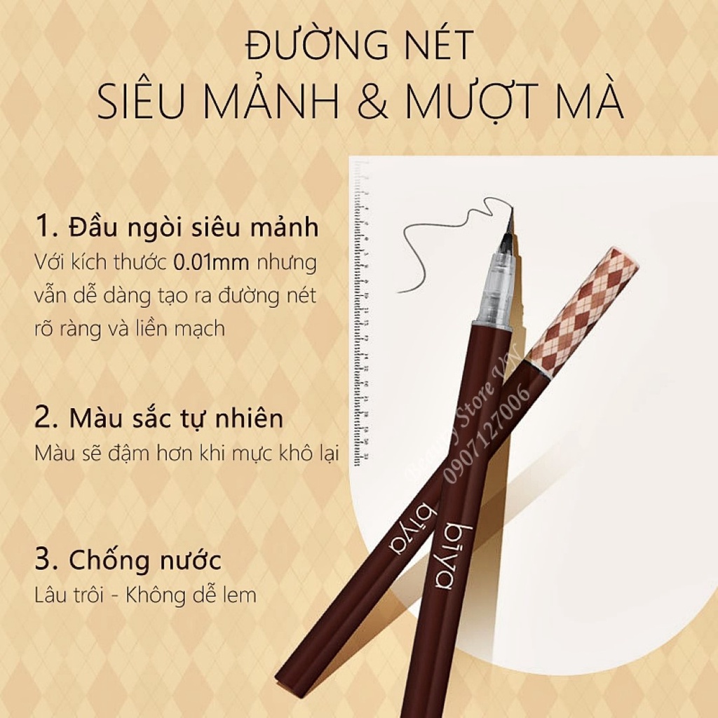 Bút Kẻ Bọng Mắt + Kẻ Mày Siêu Mảnh 0.01mm Lâu Trôi