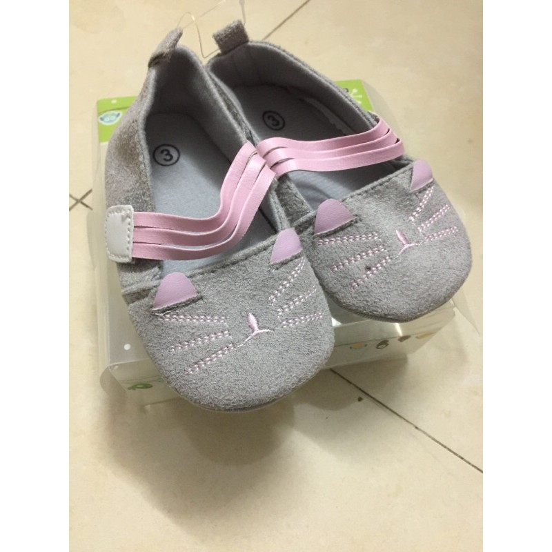 Giày tai mèo/ trái tim/nơ cho bé gái size 0-12m