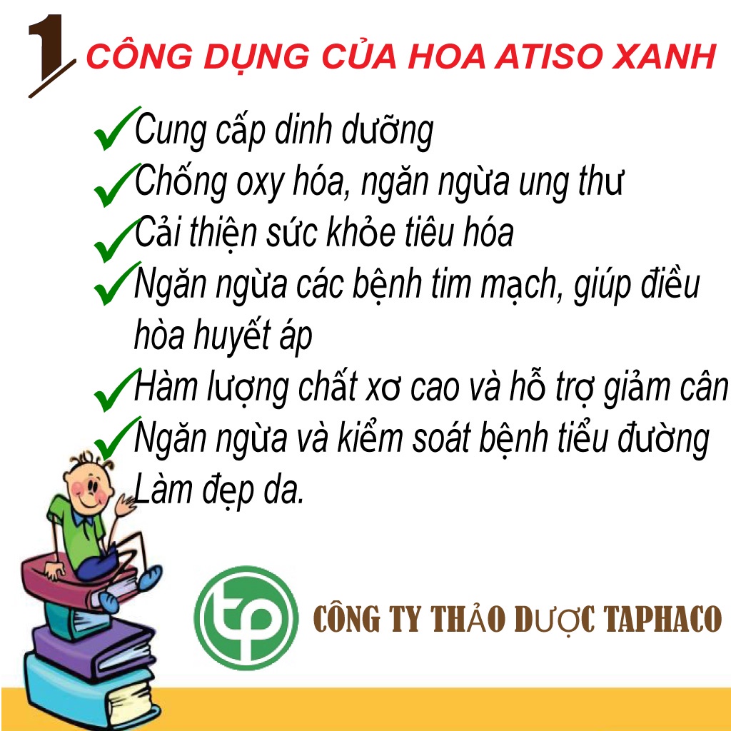 - Hoa atiso xanh Đà Lạt sấy khô
