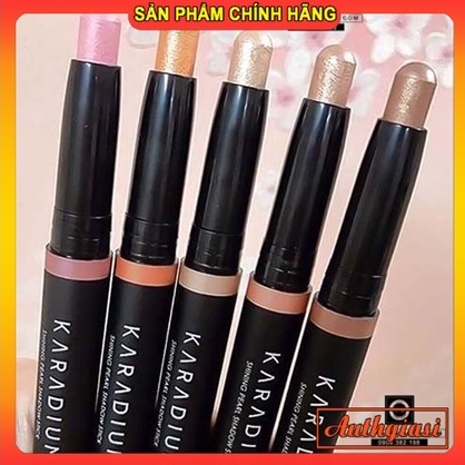 Phấn mắt nhũ KARADIUM Shining Pearl Shadow Stick 2 đầu dạng thỏi vặn kèm cọ