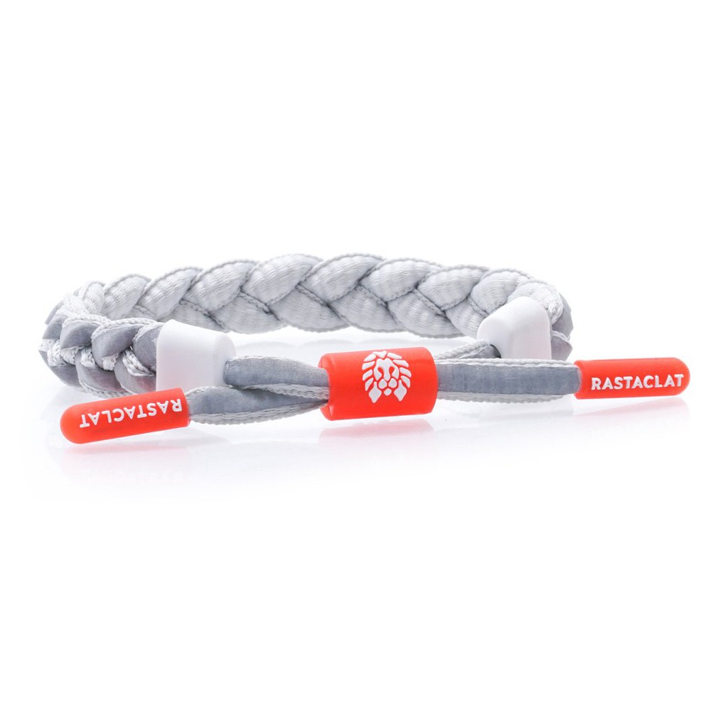 Vòng tay Rastaclat GREY MATTER dây đan chéo xám full phối RAS11450017