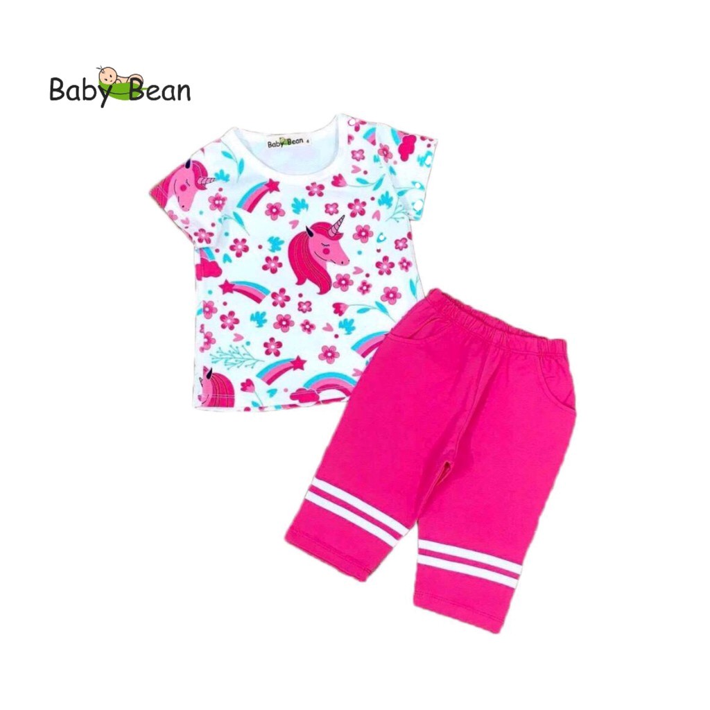 [MÃ THƯƠNG HIỆU YÊU THÍCH Voucher giảm 10%] Bộ Đồ Thun Cotton in hình ngựa Pony bé gái &amp; mẹ BabyBean (20kg-52kg)