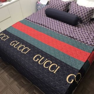 Sét chăn hè ga gối mẫu gucci