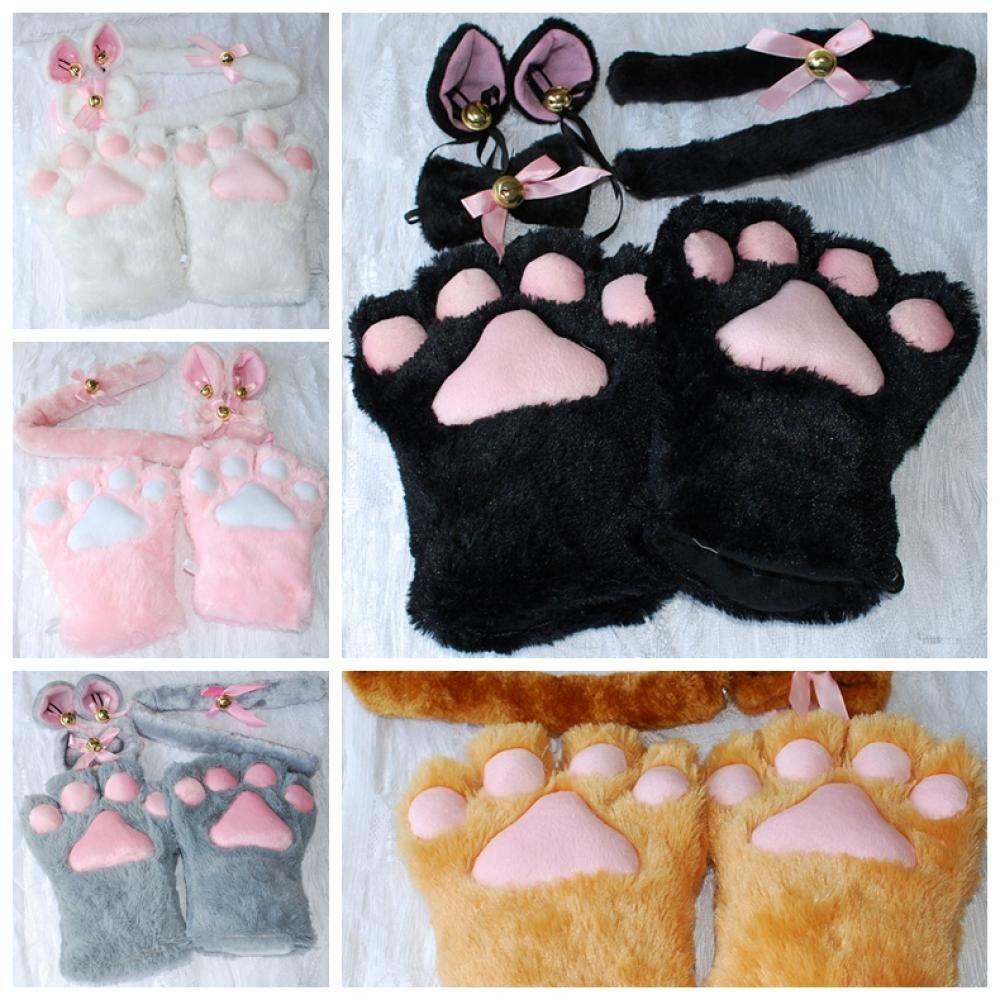 DORAW Cosplay Costume Anime Plush Halloween Cat Ears