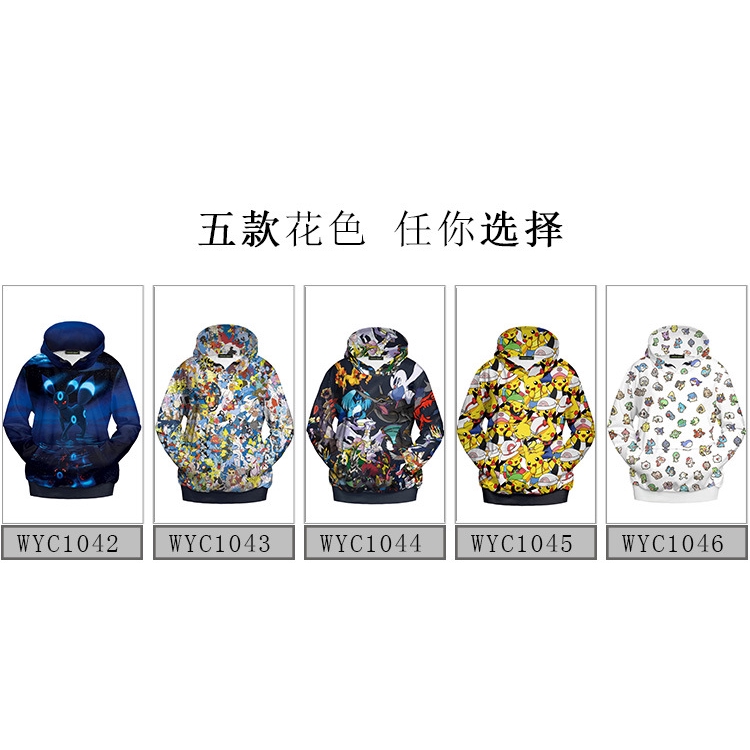 Áo Hoodie Tay Dài In Hình Pokemon Độc Đáo | BigBuy360 - bigbuy360.vn