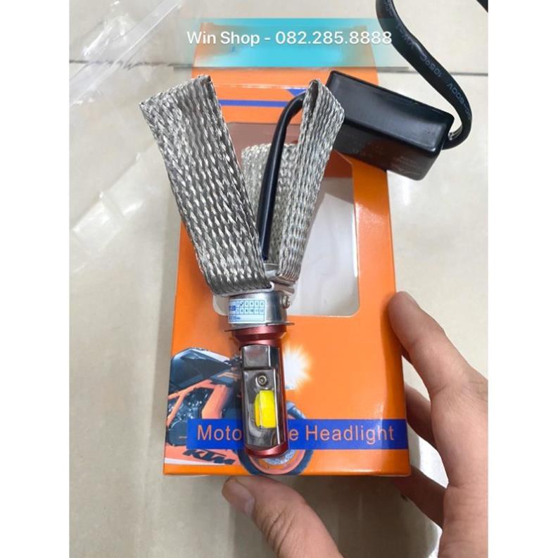 Bóng đèn LED dây tản nhiệt Pha Trắng Cốt vàng H4-2B-BMA-T19-2B-BMA