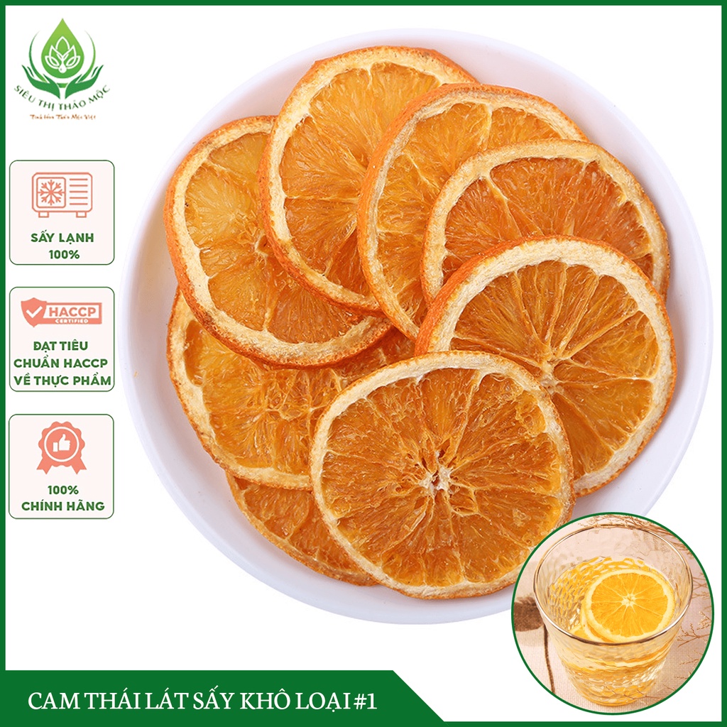 ✅ Cam Thái Lát Sấy Khô 100gr Trà Cam Vàng Khô Tự Nhiên Thơm Ngon Trà Detox Hoa Quả