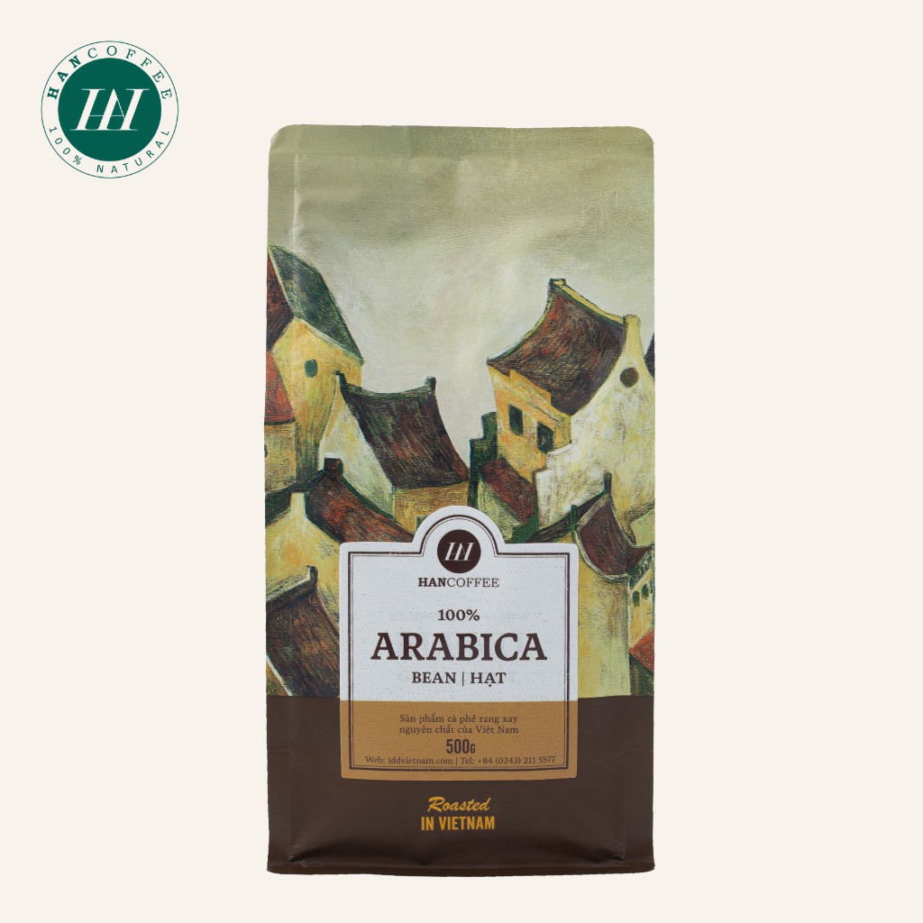 Cà Phê Phin Arabica Robusta Nguyên Chất Rang Xay Dùng Pha Phin HANCOFFEE Vị Chua Nhẹ Đắng Dễ Chịu - HN70R30ABH4