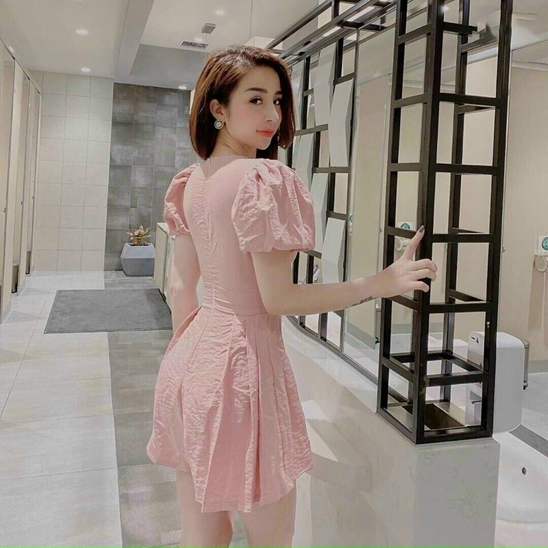 Jum Dự Tiệc Công Sở - Đầm Jum Dạo Phố Tay Phồng Xếp Ly - Thời Trang Dressery Store