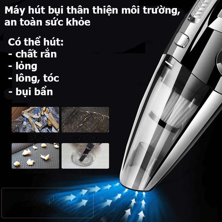 Máy hút bụi cầm tay mini không dây bản cáp sạc USB R-6053 | BigBuy360 - bigbuy360.vn