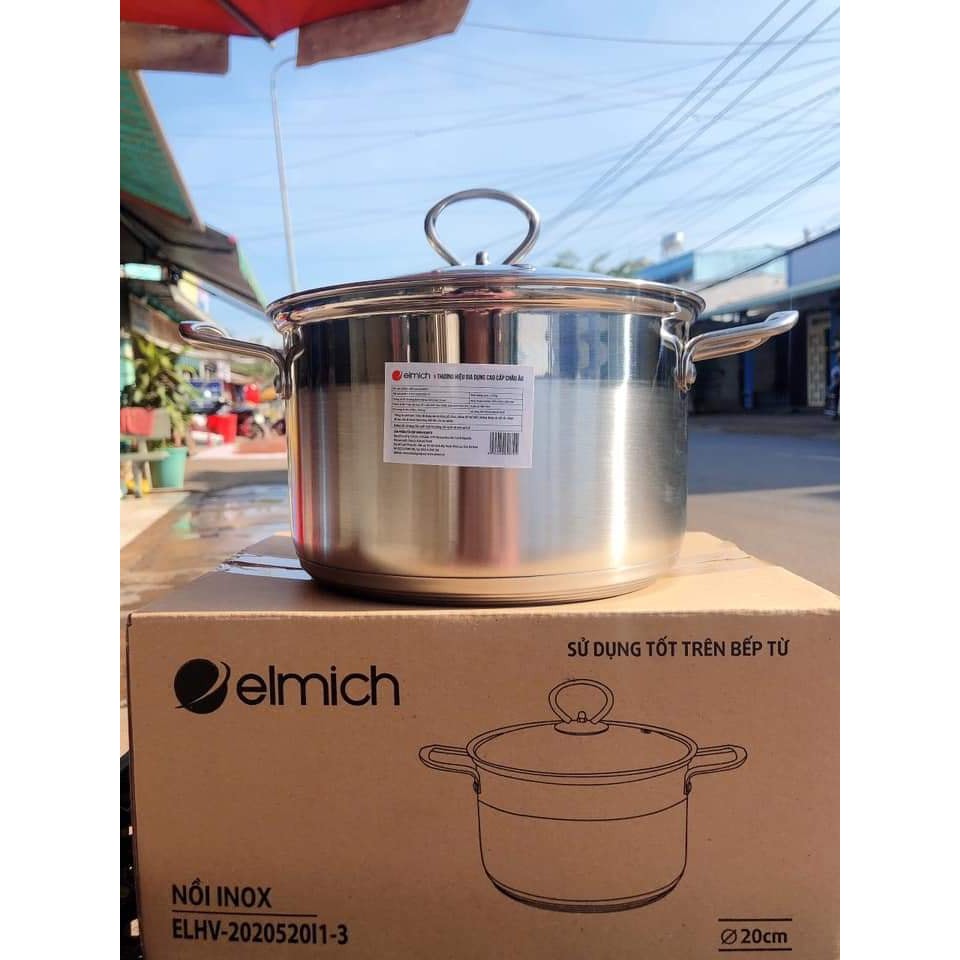 NỒI ELMICH inox 3 ĐÁY 16 - 20 - 24 CM, DÙNG ĐƯỢC BẾP TỪ - Hàng khuyến mãi của Maggi