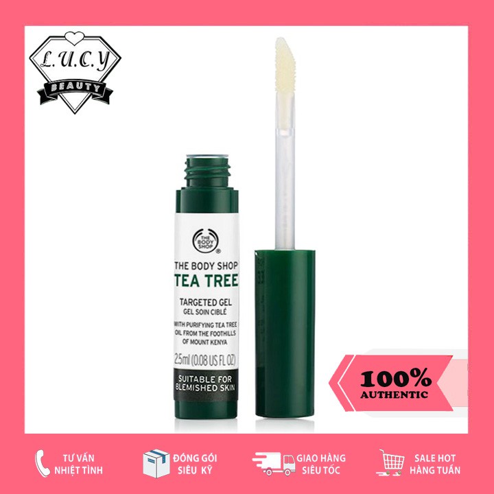 Hàng UK- Gel chấm mụn giảm thâm thần thánh The Body Shop Tea Tree Gel