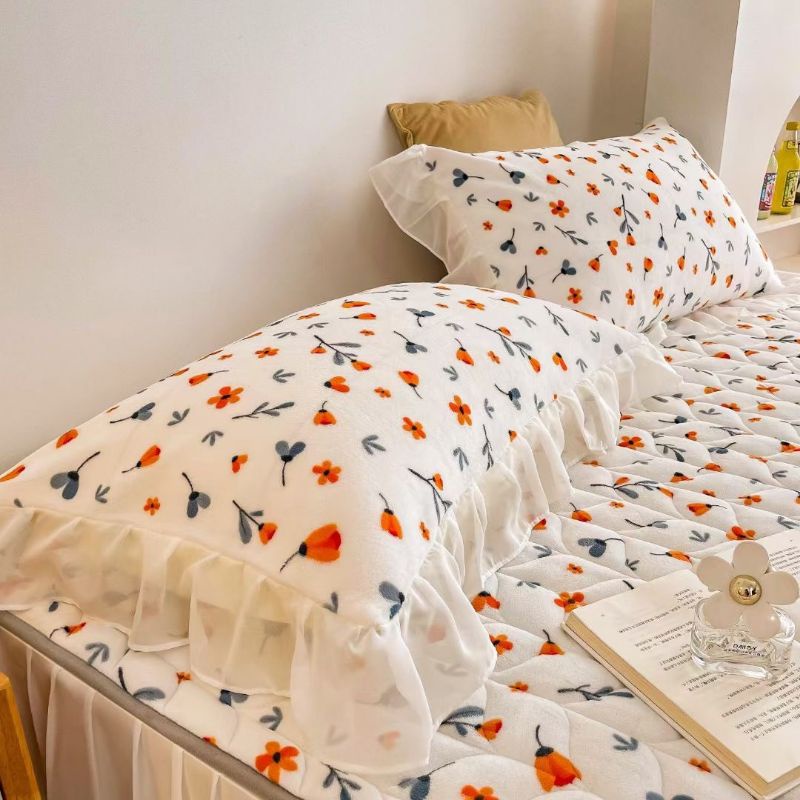 Sét ga gối trần bông viền bèo Cao cấp