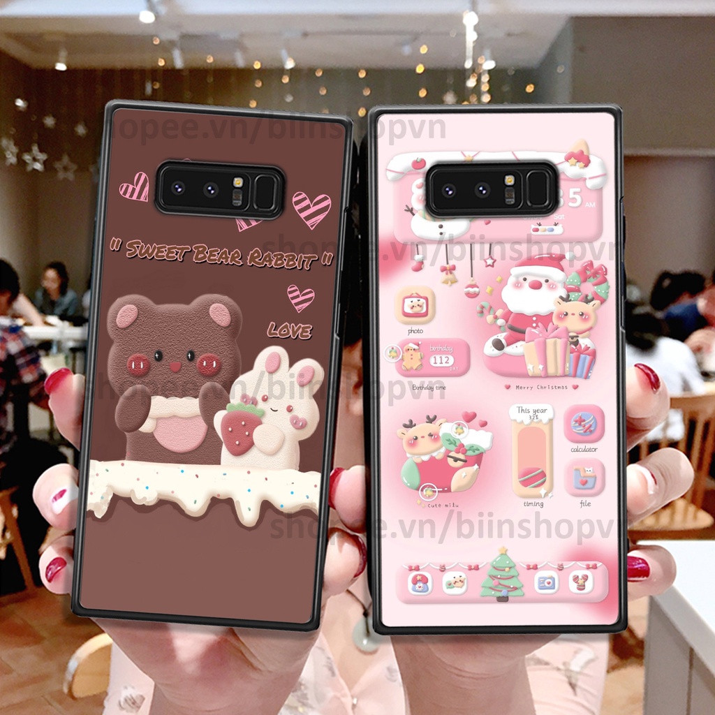 Ốp Samsung Note 8 in hình gấu chocolate kẹo ngọt siêu đẹp siêu xinh