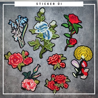  Sticker ủi áo bông hoa - CÓ KEO ỦI - làm miếng vá áo phụ kiện trang trí quần áo balo giày nón 